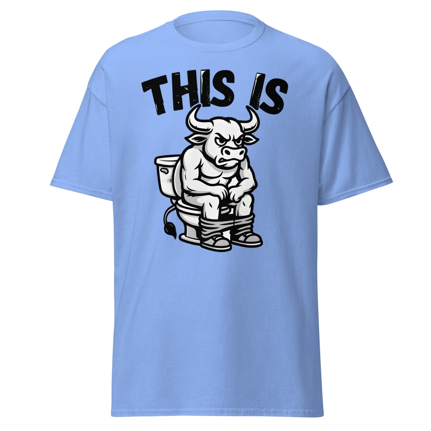 This Is Bull Shit Funny T-Shirt - Grumpy Bull Humor Tee - Carolina Blue - T-Shirts Online