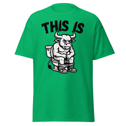 This Is Bull Shit Funny T-Shirt - Grumpy Bull Humor Tee - Irish Green - T-Shirts Online