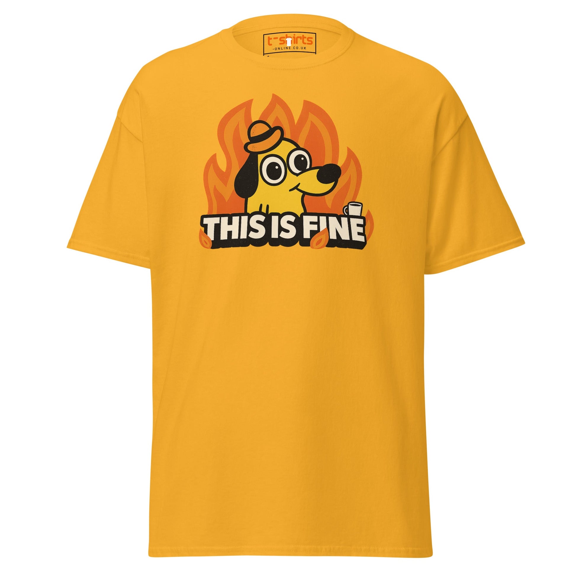 This is Fine Meme T-Shirt - Gold - T-Shirts Online