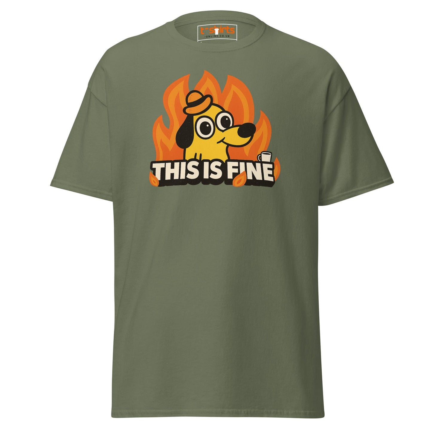 This is Fine Meme T-Shirt - Military Green - T-Shirts Online