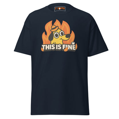 This is Fine Meme T-Shirt - Navy - T-Shirts Online