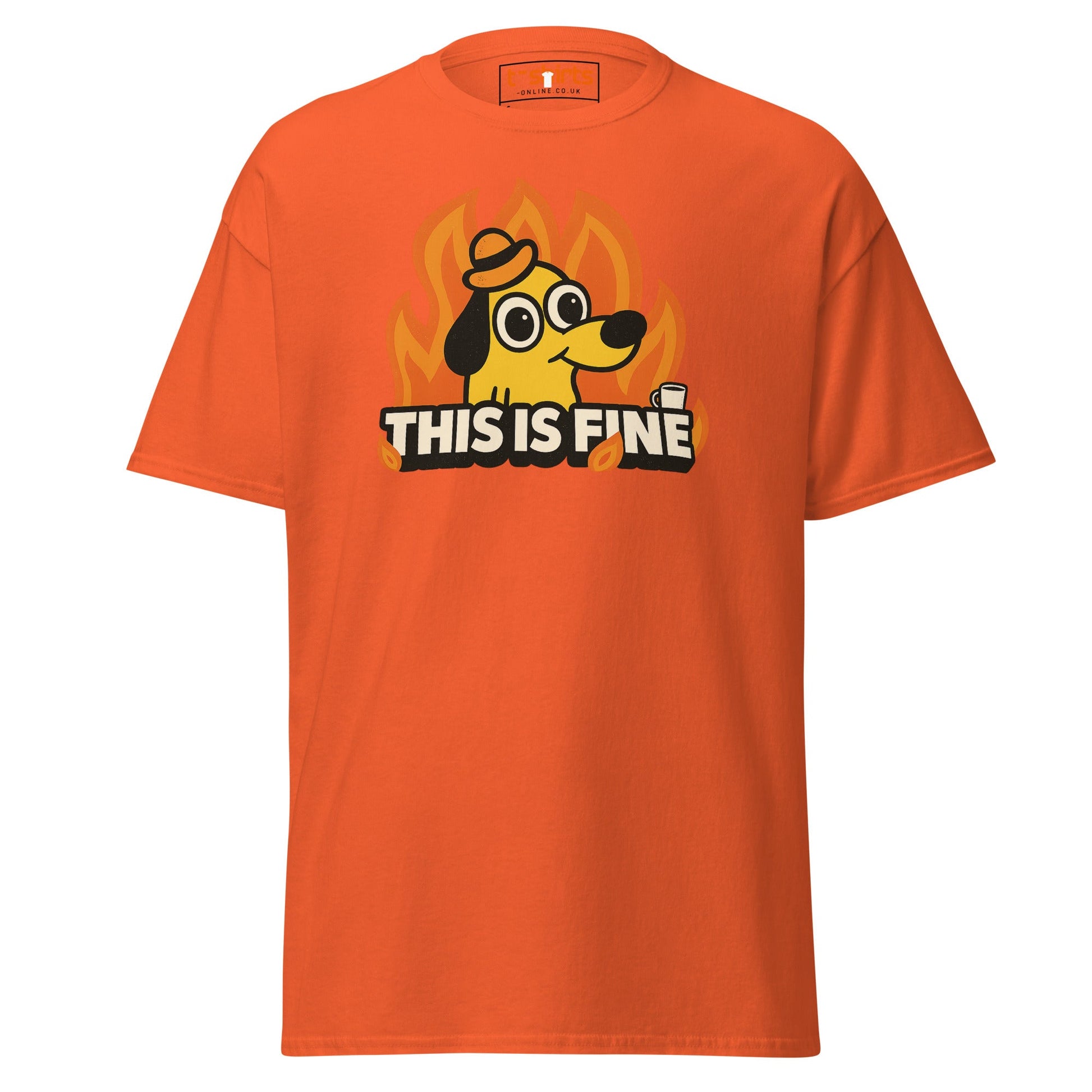This is Fine Meme T-Shirt - Orange - T-Shirts Online