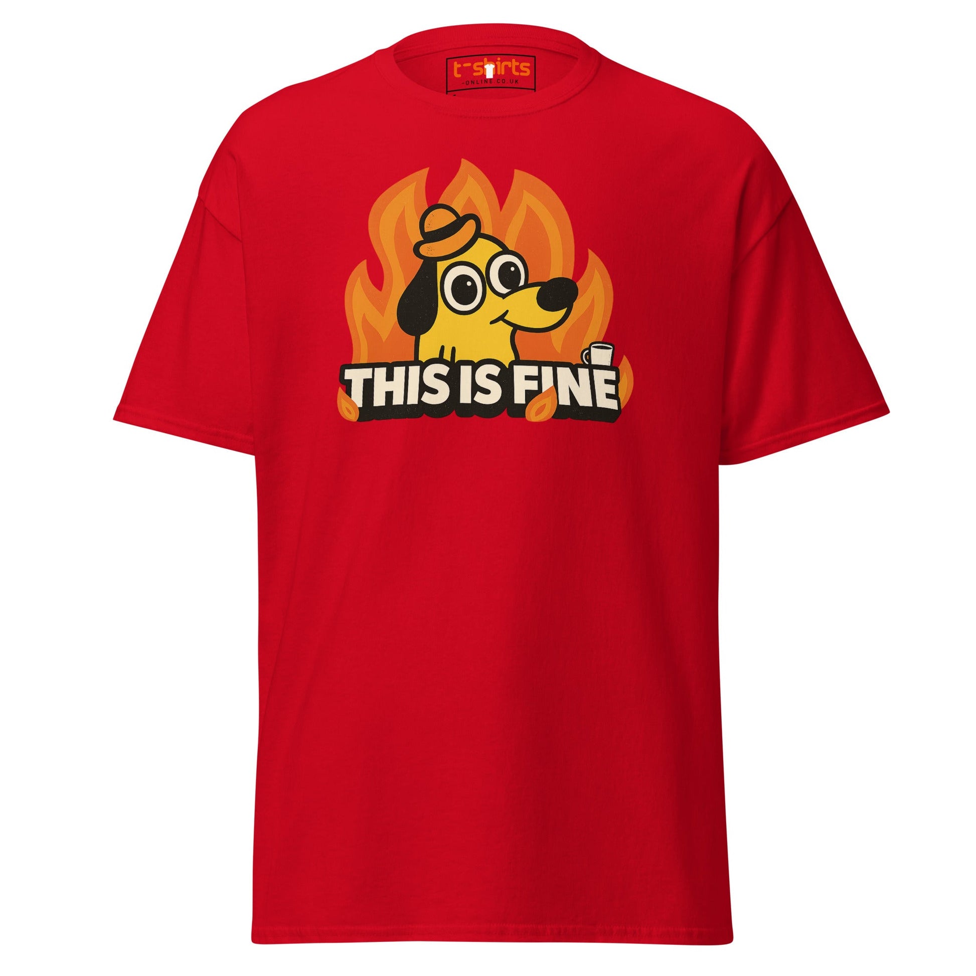 This is Fine Meme T-Shirt - Red - T-Shirts Online