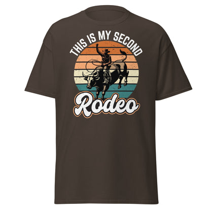 This Is My Second Rodeo T-Shirt - Funny Cowboy Bull Rider - Dark Chocolate - T-Shirts Online
