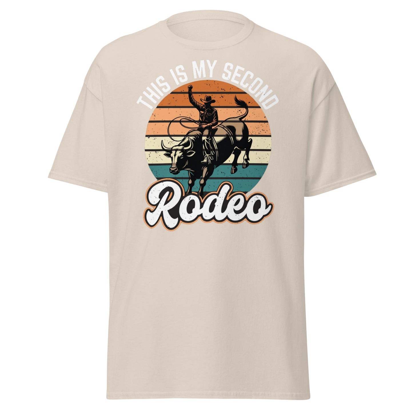 This Is My Second Rodeo T-Shirt - Funny Cowboy Bull Rider - Natural - T-Shirts Online