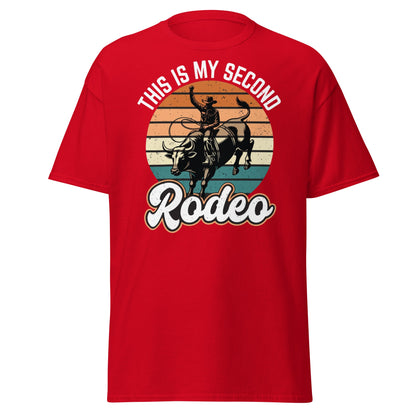 This Is My Second Rodeo T-Shirt - Funny Cowboy Bull Rider - Red - T-Shirts Online