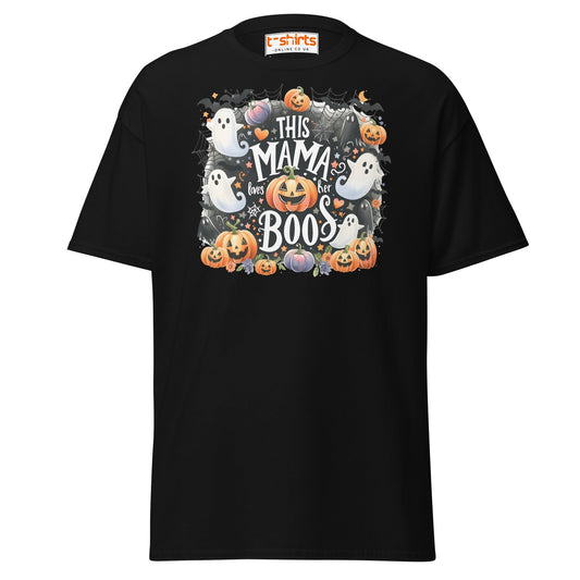 This Mama Loves Her Boos T-Shirt | Cute Halloween Tee - Black - T-Shirts Online