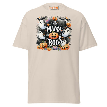 This Mama Loves Her Boos T-Shirt | Cute Halloween Tee - Natural - T-Shirts Online