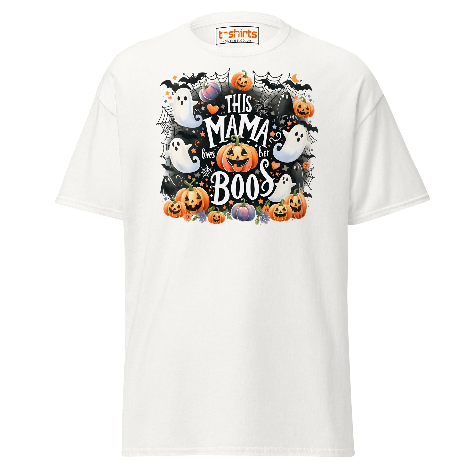 This Mama Loves Her Boos T-Shirt | Cute Halloween Tee - White - T-Shirts Online