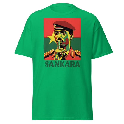 Thomas Sankara Shh T-Shirt | Revolutionary Icon Tee - Irish Green - T-Shirts Online