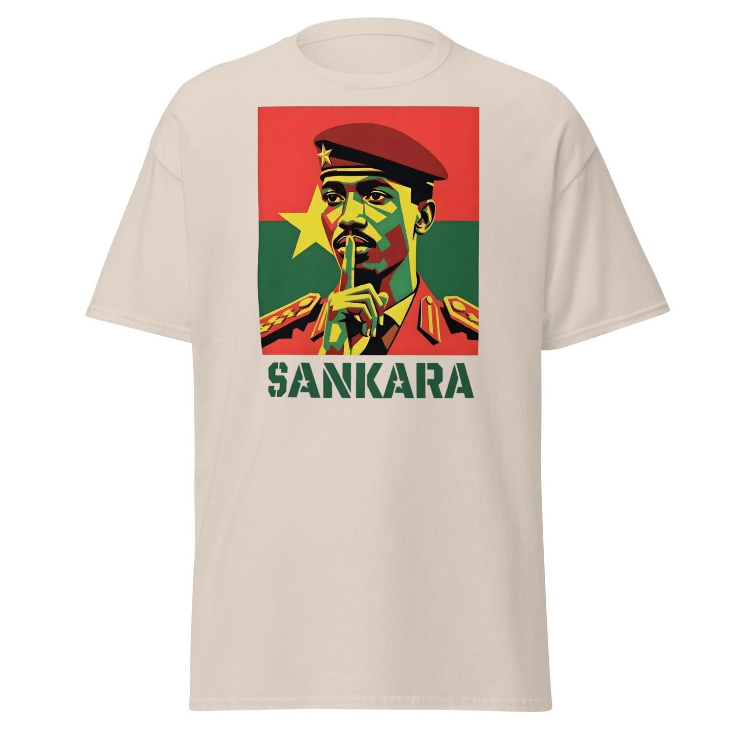Thomas Sankara Shh T-Shirt | Revolutionary Icon Tee - Natural - T-Shirts Online
