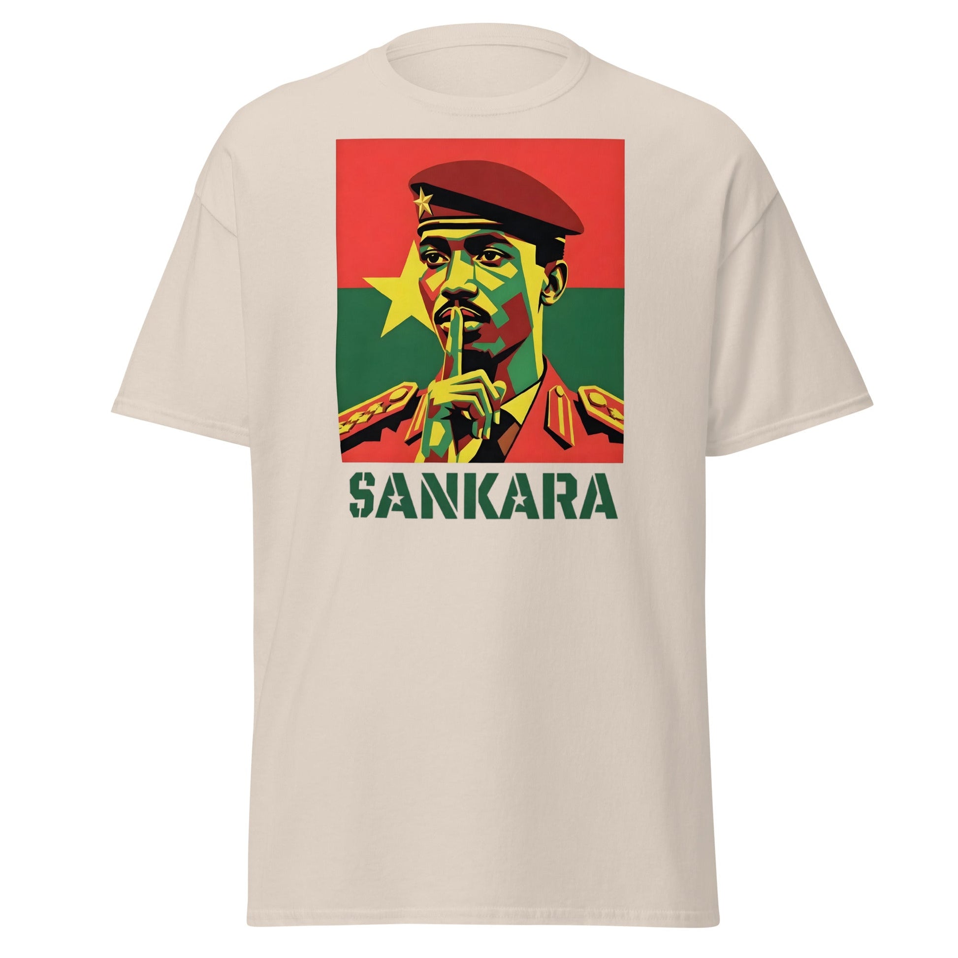 Thomas Sankara Shh T-Shirt | Revolutionary Icon Tee - Natural - T-Shirts Online