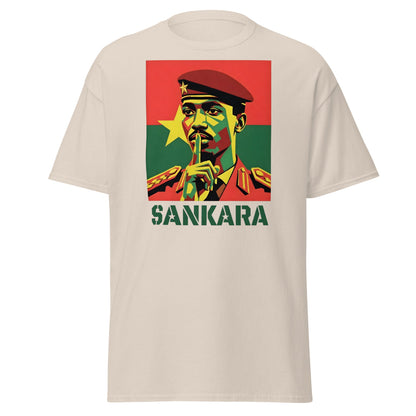 Thomas Sankara Shh T-Shirt | Revolutionary Icon Tee - Natural - T-Shirts Online
