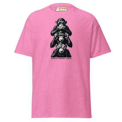 Three Wise Monkeys T-Shirt | Speak No Evil Design - Azalea - T-Shirts Online