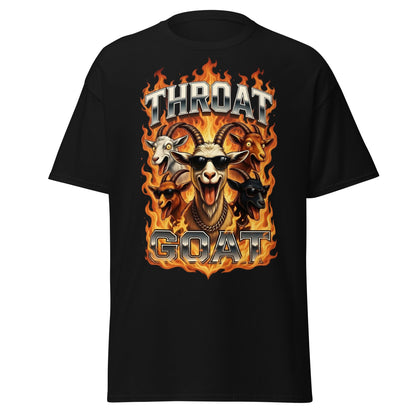 Throat Goat T-Shirt - Funny Goat Graphic Adult Humor Tee - Black - T-Shirts Online