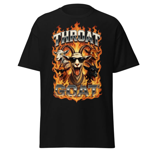 Throat Goat T-Shirt - Funny Goat Graphic Adult Humor Tee - Black - T-Shirts Online