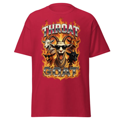 Throat Goat T-Shirt - Funny Goat Graphic Adult Humor Tee - Cardinal - T-Shirts Online