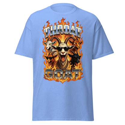 Throat Goat T-Shirt - Funny Goat Graphic Adult Humor Tee - Carolina Blue - T-Shirts Online
