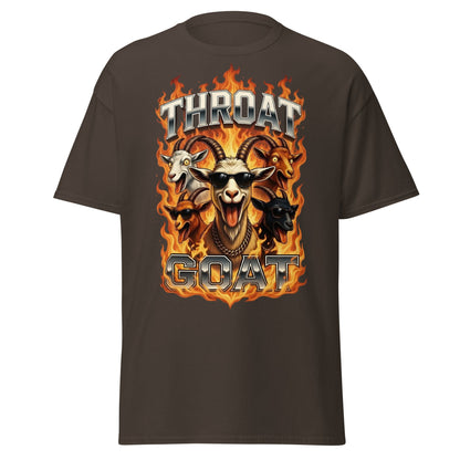 Throat Goat T-Shirt - Funny Goat Graphic Adult Humor Tee - Dark Chocolate - T-Shirts Online