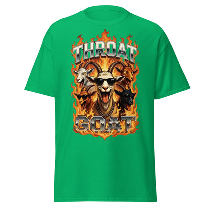 Throat Goat T-Shirt - Funny Goat Graphic Adult Humor Tee - Irish Green - T-Shirts Online