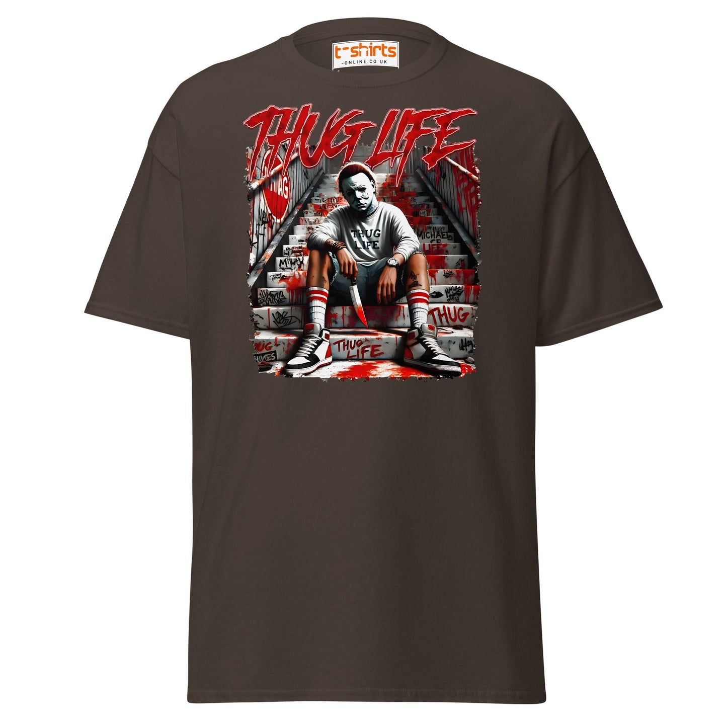 Thug Life Horror T-Shirt | Killer Streetwear Tee - Dark Chocolate - T-Shirts Online