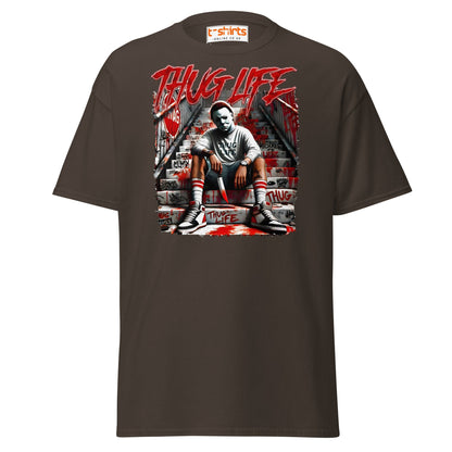 Thug Life Horror T-Shirt | Killer Streetwear Tee - Dark Chocolate - T-Shirts Online