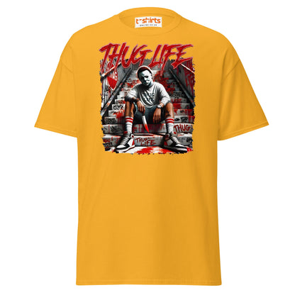 Thug Life Horror T-Shirt | Killer Streetwear Tee - Gold - T-Shirts Online
