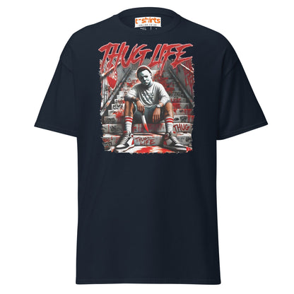 Thug Life Horror T-Shirt | Killer Streetwear Tee - Navy - T-Shirts Online