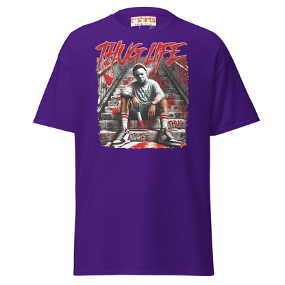 Thug Life Horror T-Shirt | Killer Streetwear Tee - Purple - T-Shirts Online