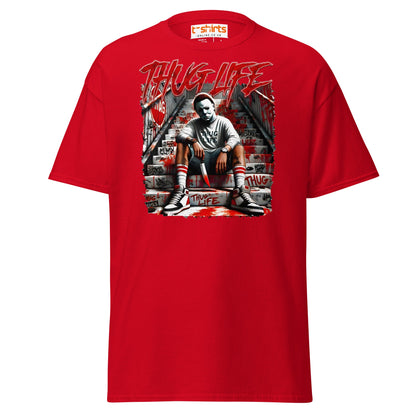 Thug Life Horror T-Shirt | Killer Streetwear Tee - Red - T-Shirts Online
