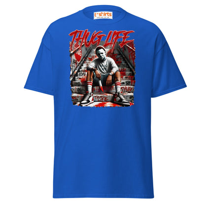 Thug Life Horror T-Shirt | Killer Streetwear Tee - Royal - T-Shirts Online