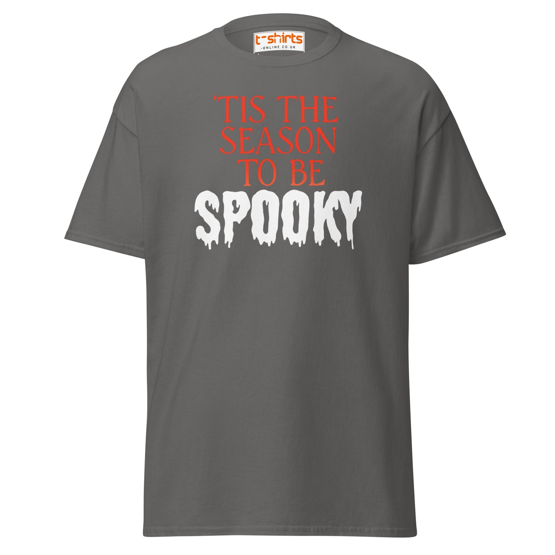 ’Tis the Season to Be Spooky Halloween T-Shirt - Charcoal - T-Shirts Online