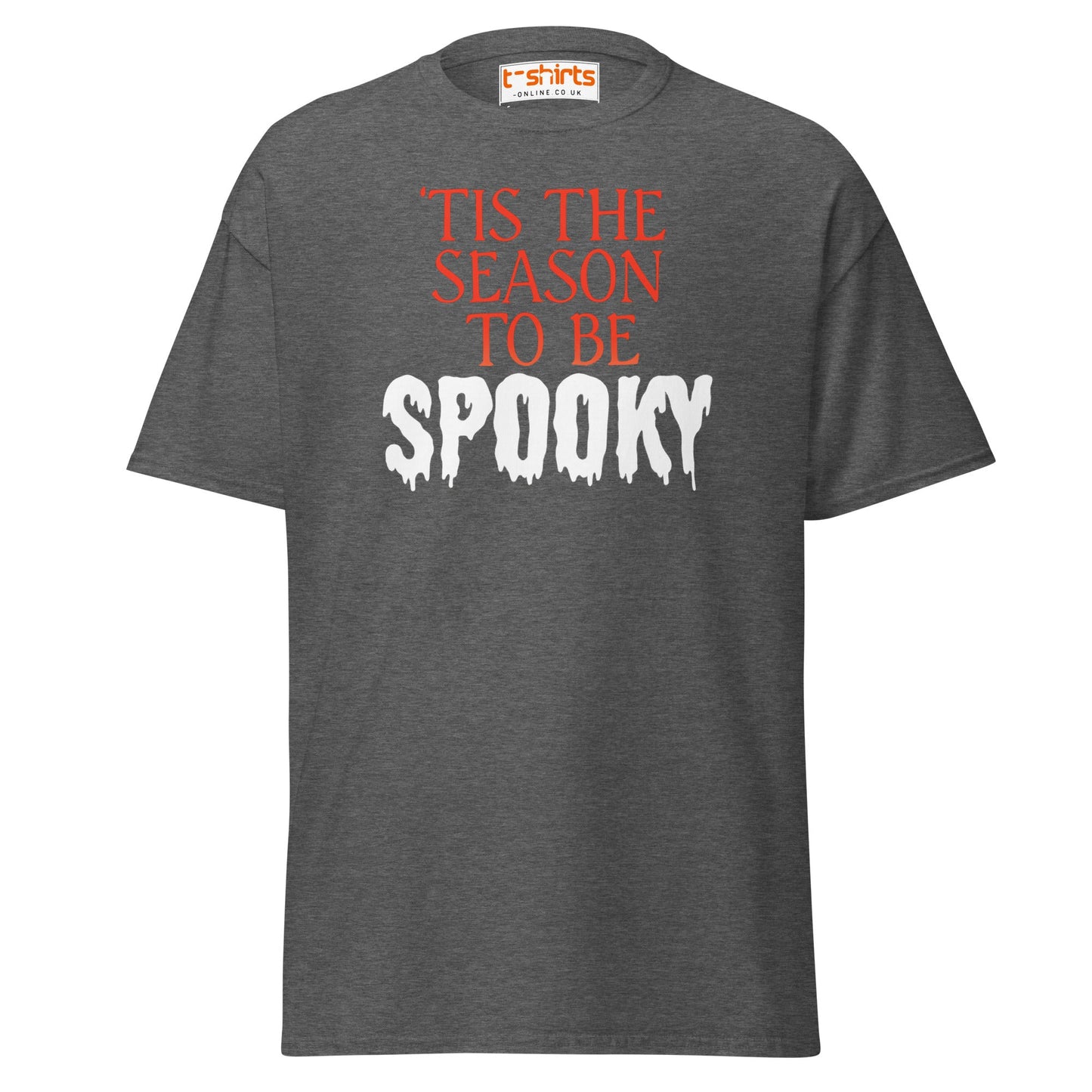 ’Tis the Season to Be Spooky Halloween T-Shirt - Dark Heather - T-Shirts Online