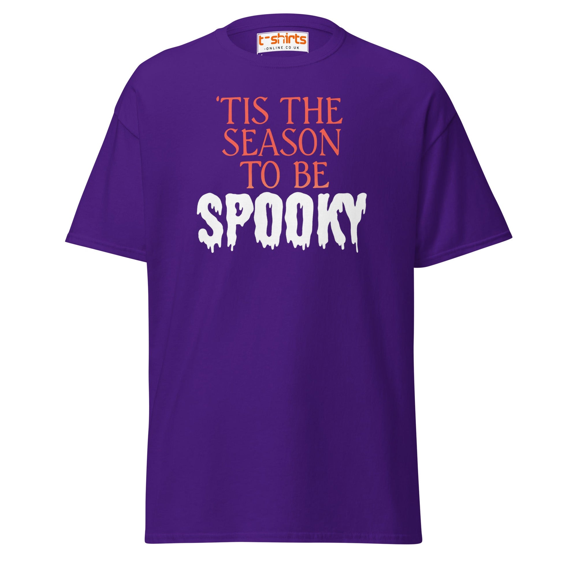 ’Tis the Season to Be Spooky Halloween T-Shirt - Purple - T-Shirts Online