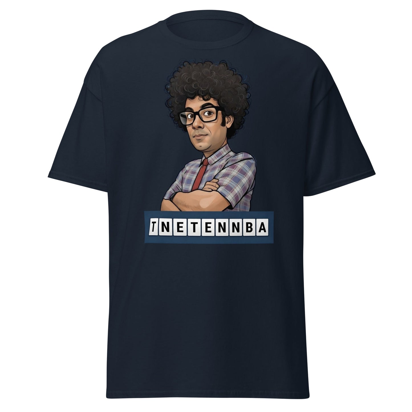Tnetennba T-Shirt – Funny IT Crowd Inspired Geek Tee - Navy - T-Shirts Online