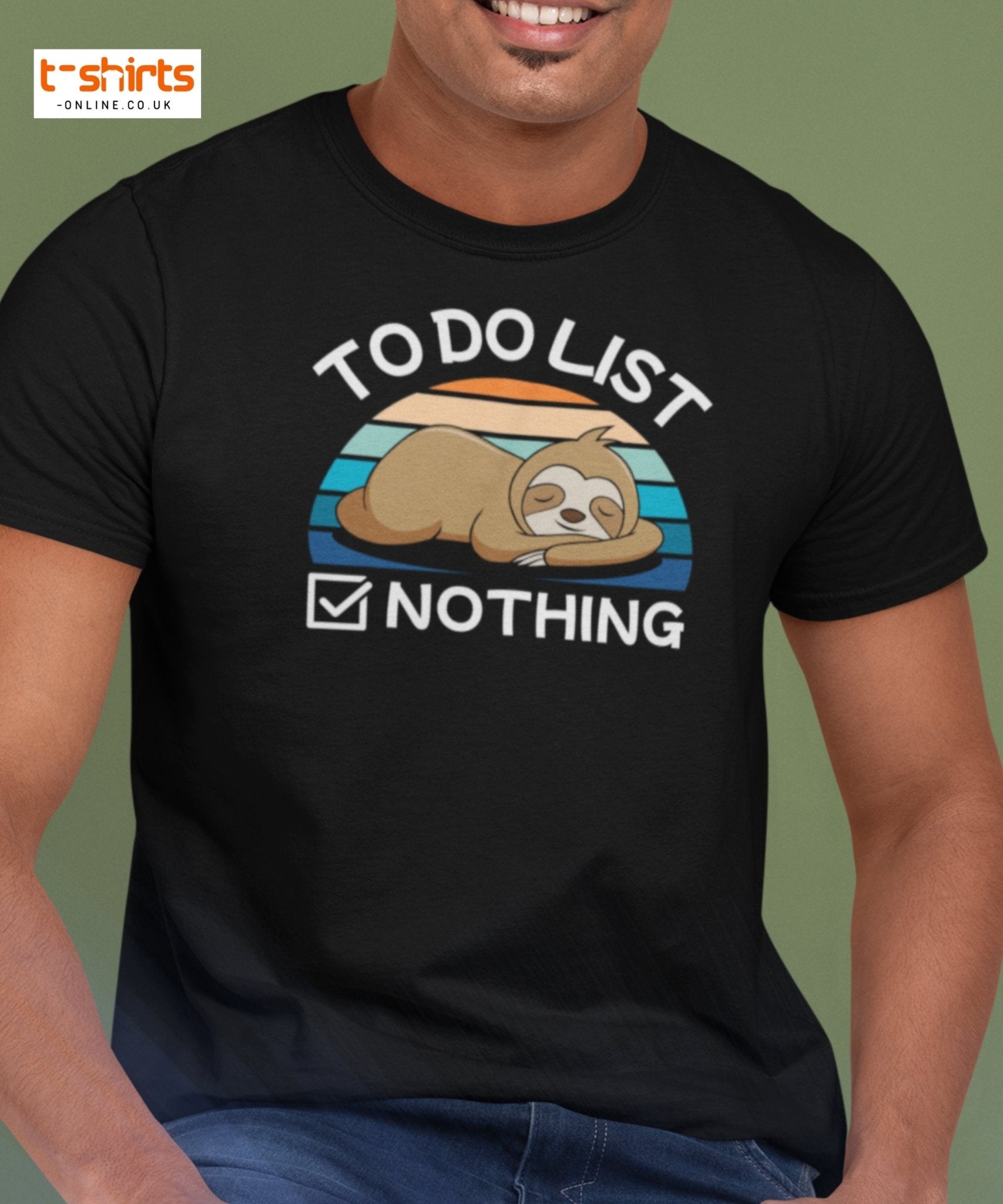 To Do List Nothing T-Shirt – Funny Lazy Sloth Tee - Maroon - T-Shirts Online