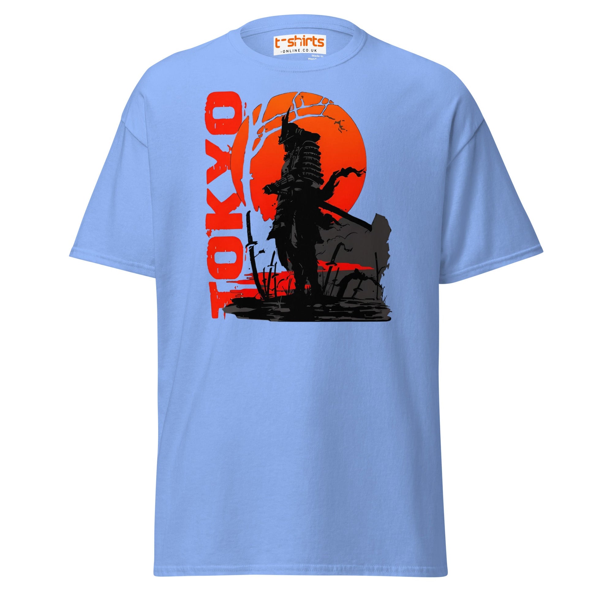 Tokyo Samurai Rising Sun T-Shirt - Carolina Blue - T-Shirts Online