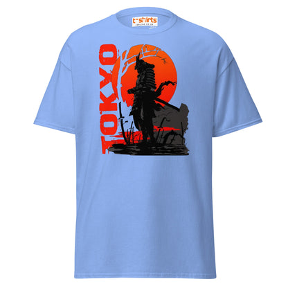 Tokyo Samurai Rising Sun T-Shirt - Carolina Blue - T-Shirts Online