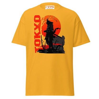 Tokyo Samurai Rising Sun T-Shirt - Gold - T-Shirts Online