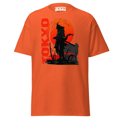 Tokyo Samurai Rising Sun T-Shirt - Orange - T-Shirts Online