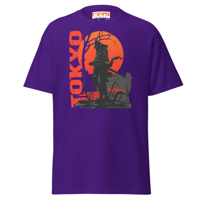 Tokyo Samurai Rising Sun T-Shirt - Purple - T-Shirts Online