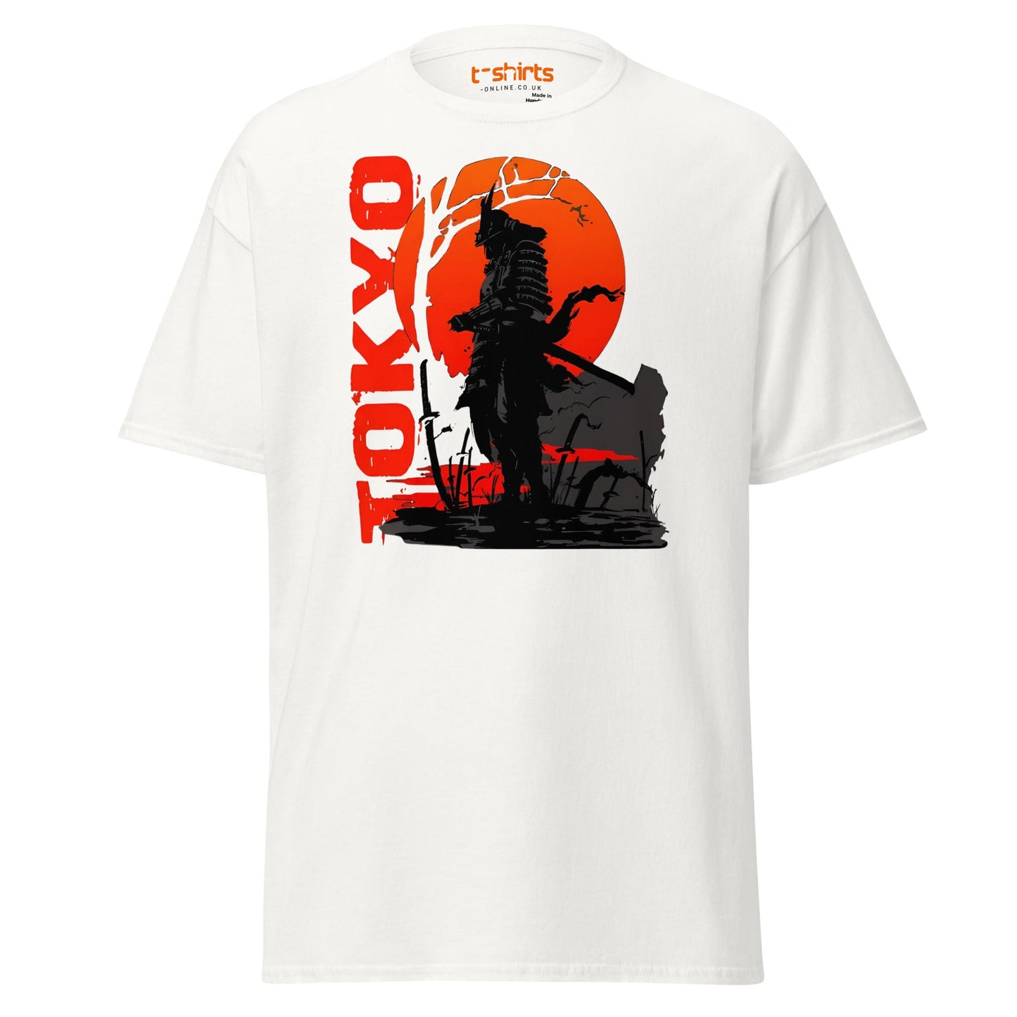 Tokyo Samurai Rising Sun T-Shirt - White - T-Shirts Online