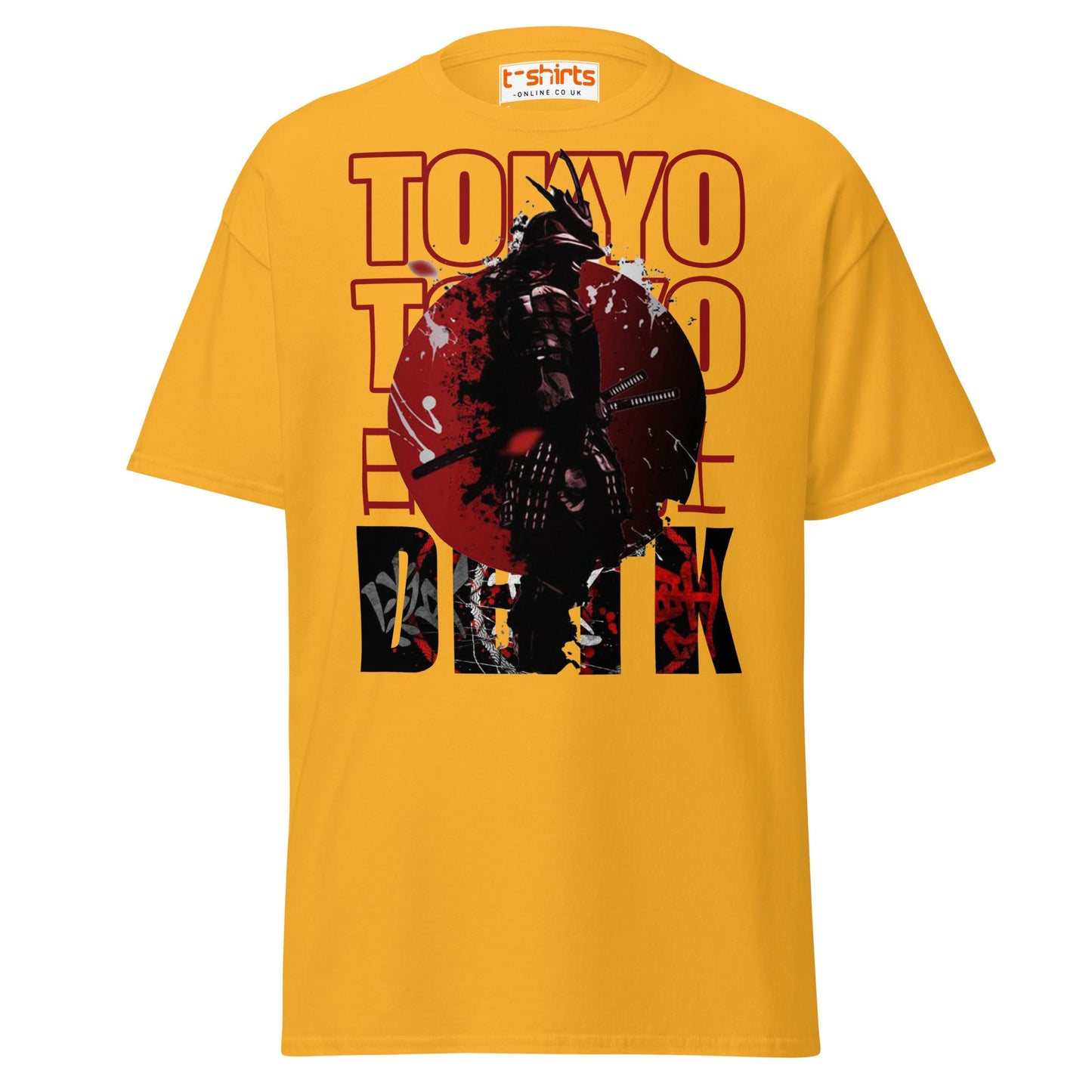 Tokyo Samurai T-Shirt - Gold - T-Shirts Online