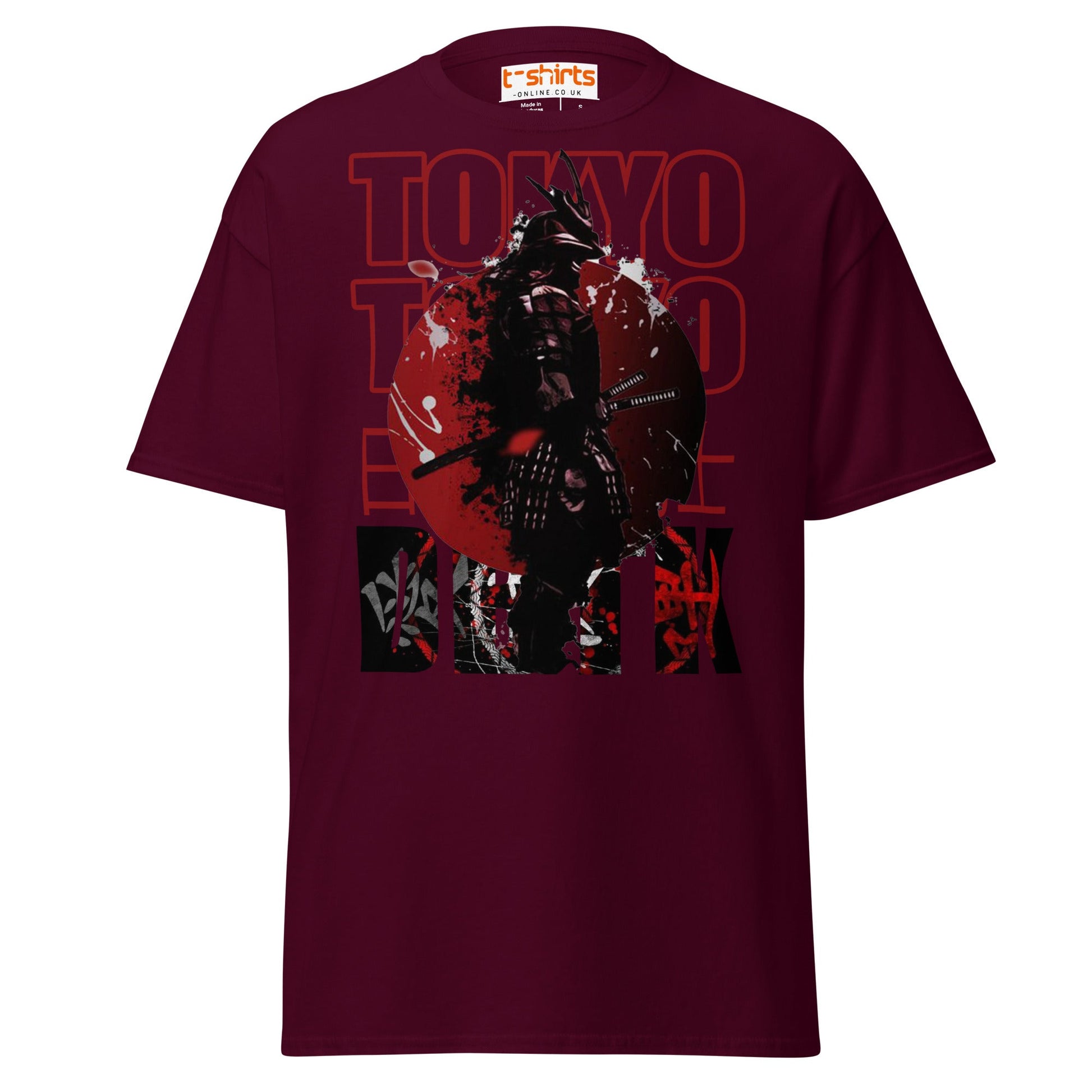 Tokyo Samurai T-Shirt - Maroon - T-Shirts Online