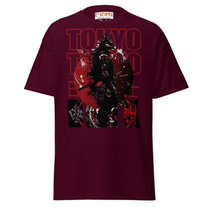 Tokyo Samurai T-Shirt - Maroon - T-Shirts Online