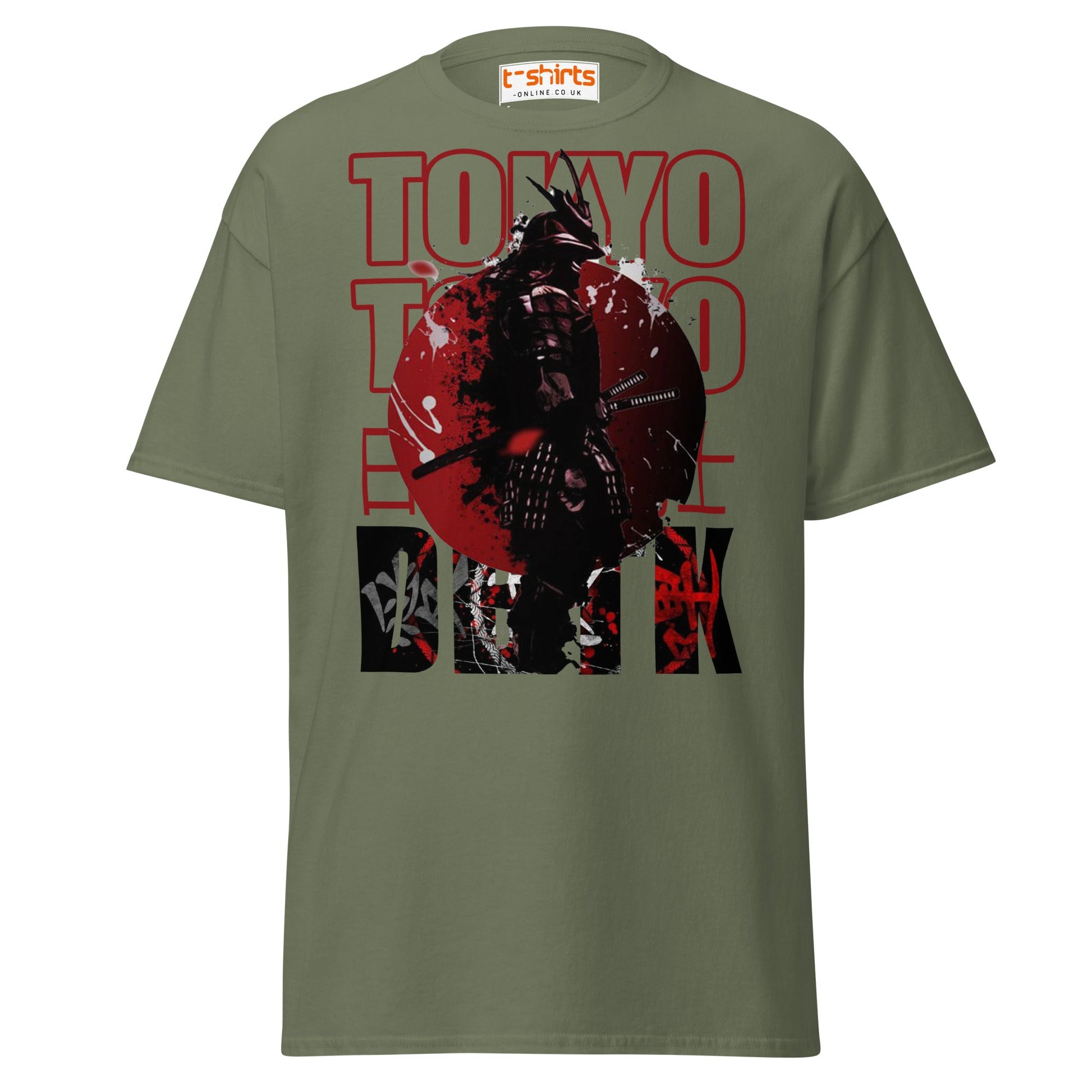 Tokyo Samurai T-Shirt - Military Green - T-Shirts Online