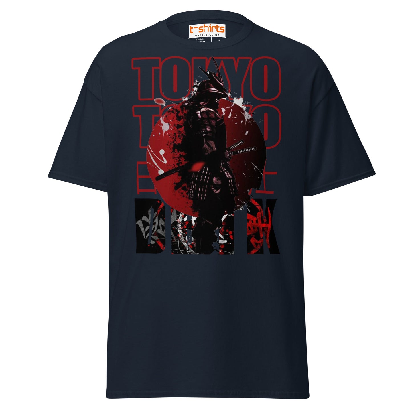 Tokyo Samurai T-Shirt - Navy - T-Shirts Online