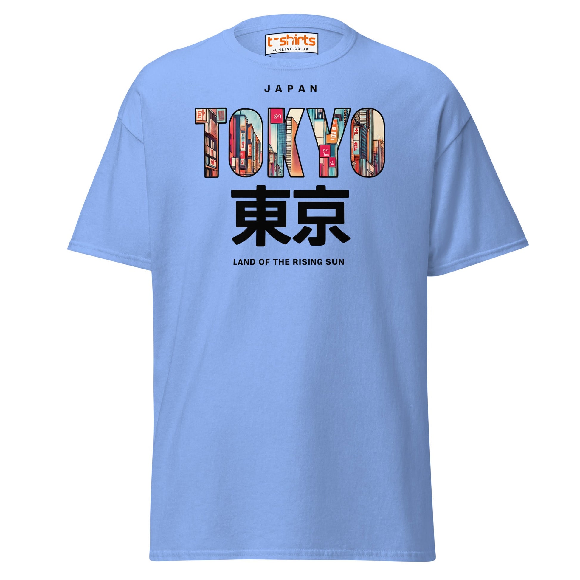 Tokyo Skyline T-Shirt – Land of the Rising Sun Tee - Carolina Blue - T-Shirts Online