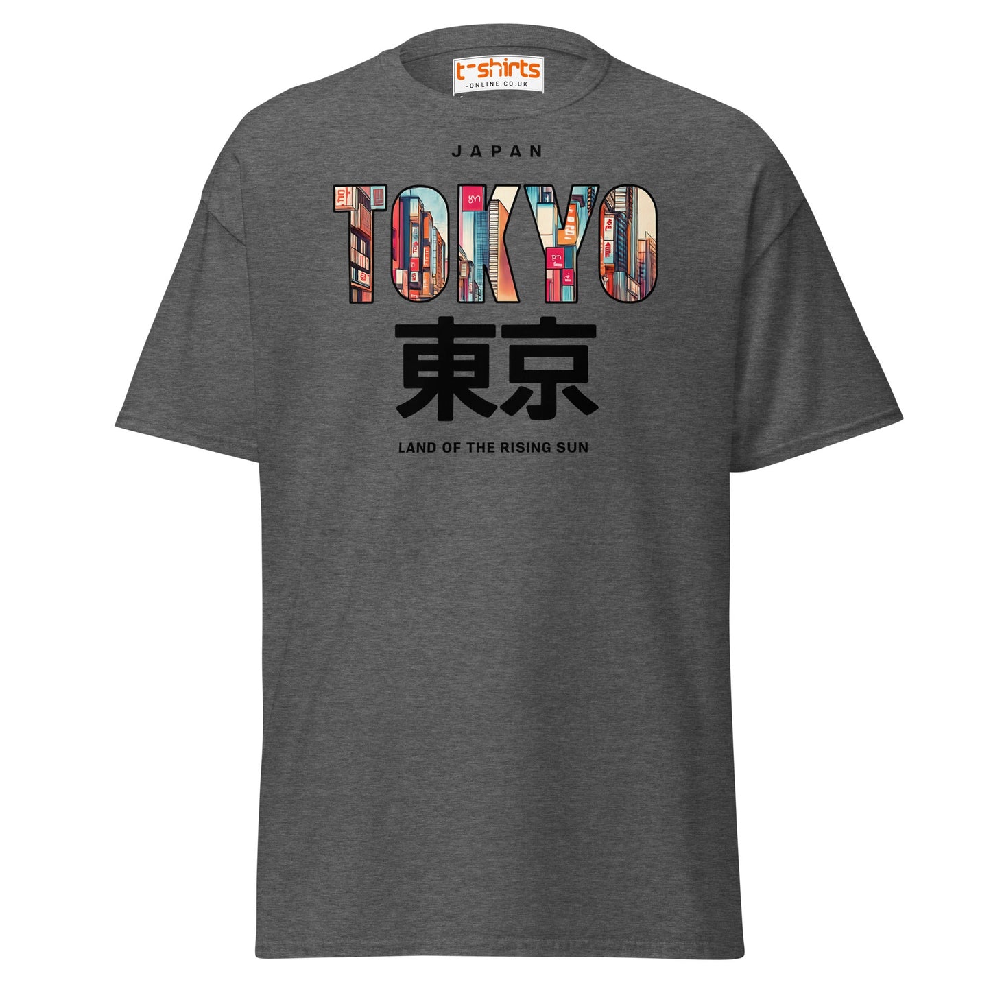 Tokyo Skyline T-Shirt – Land of the Rising Sun Tee - Dark Heather - T-Shirts Online