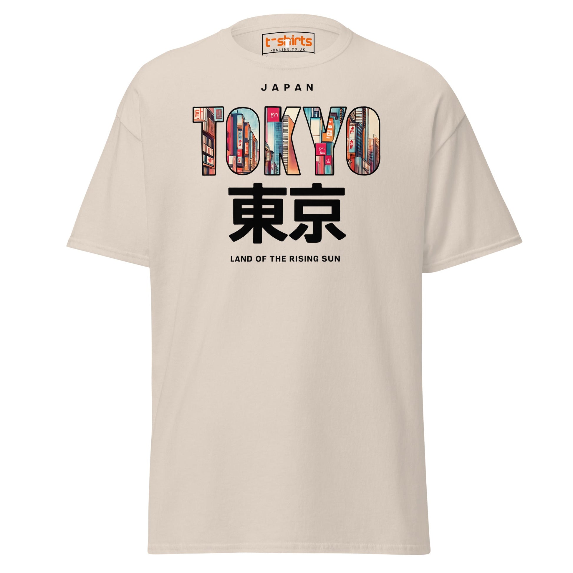 Tokyo Skyline T-Shirt – Land of the Rising Sun Tee - Natural - T-Shirts Online